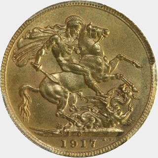 1917-C  Full Sovereign reverse
