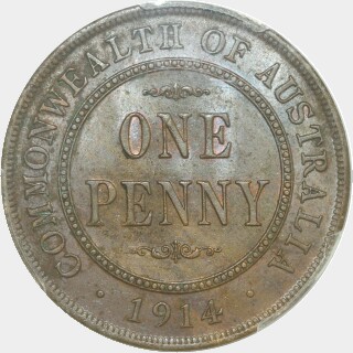 1914  One Penny reverse