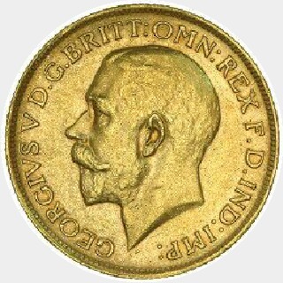 1914-S Proof Full Sovereign obverse