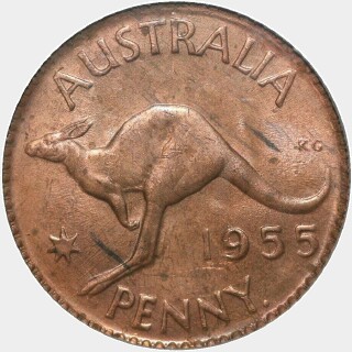 1955-Y  One Penny reverse