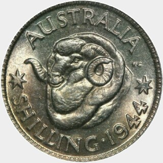 1944  One Shilling reverse