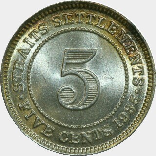 1935  Five Cent reverse