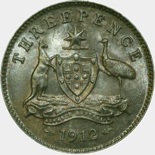 1912  Threepence reverse