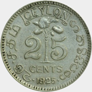 1925  Twenty Five Cent reverse