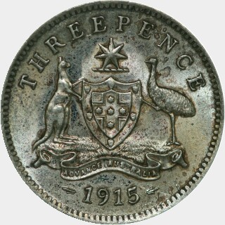 1915  Threepence reverse