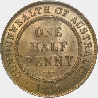 1920  Half Penny reverse