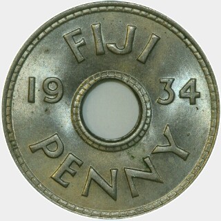 1934  One Penny reverse