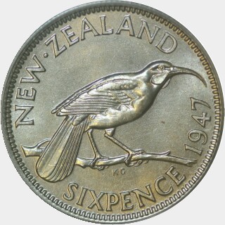1947  Sixpence reverse