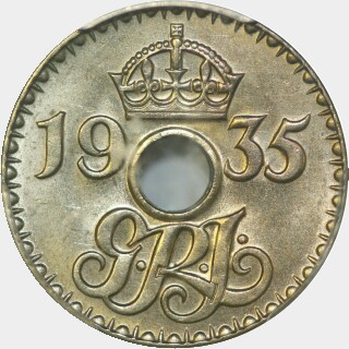 1935  Sixpence obverse