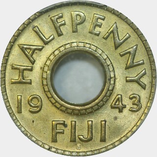 1943-S Brass Half Penny reverse
