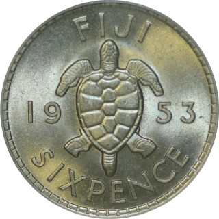 1953  Sixpence reverse
