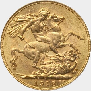 1918-C  Full Sovereign reverse