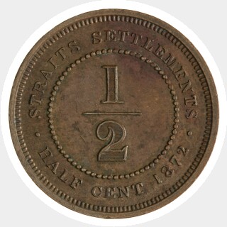 1872-H  Half Cent reverse