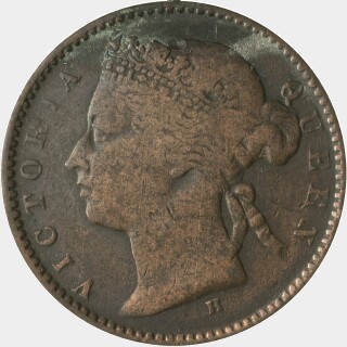 1872-H  Quarter Cent obverse