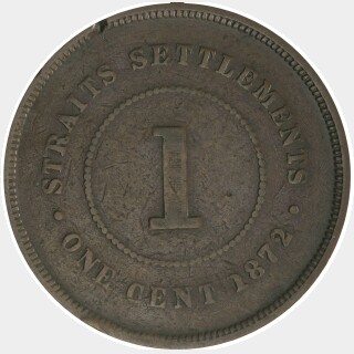 1872-H  One Cent reverse