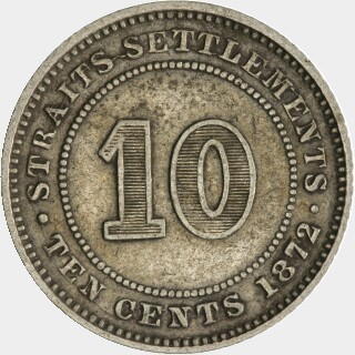 1872-H  Ten Cent reverse