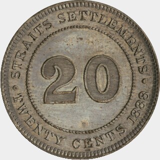 1888  Twenty Cent reverse