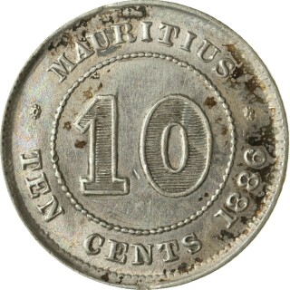 1886  Ten Cent reverse