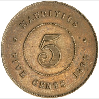 1897  Five Cent reverse