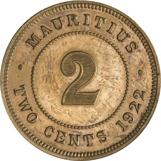1922 Proof Two Cent reverse