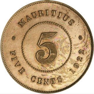 1922 Proof Five Cent reverse
