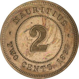 1897  Two Cent reverse