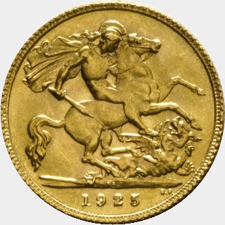 1925-SA  Half Sovereign reverse