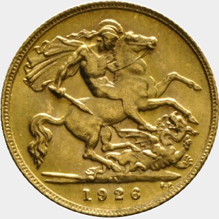 1926-SA  Half Sovereign reverse