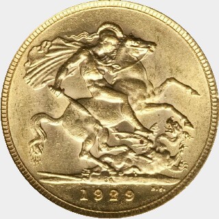 1929-SA  Full Sovereign reverse