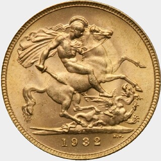 1932-SA  Full Sovereign reverse