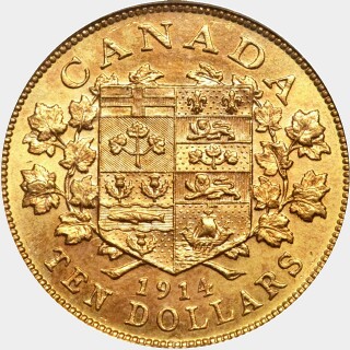 1914  Ten Dollar reverse