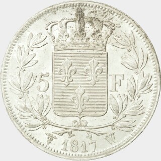 1817-W  Five Francs reverse