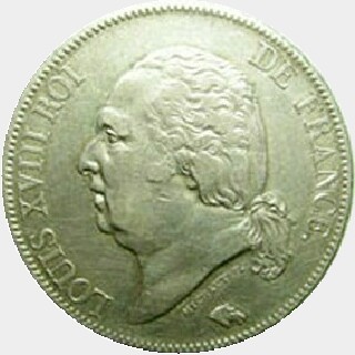 1817-Q  Five Francs obverse