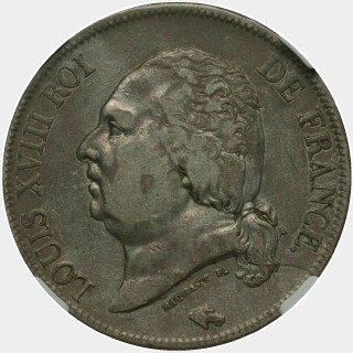 1816-Q  Five Francs obverse