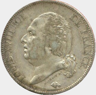 1817-K  Five Francs obverse