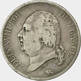 1816-I  Five Francs obverse