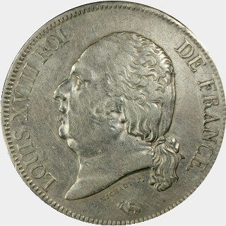 1816-BB  Five Francs obverse