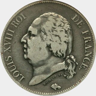 1816-B  Five Francs obverse