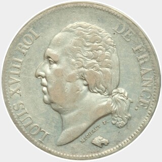 1818-A  Five Francs obverse