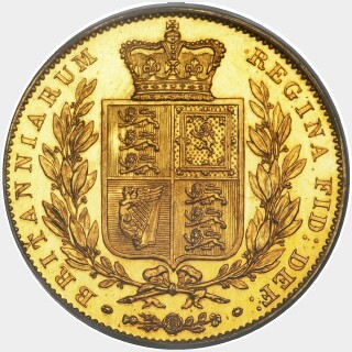 1839 Coin Alignment Plain Edge Proof Full Sovereign reverse