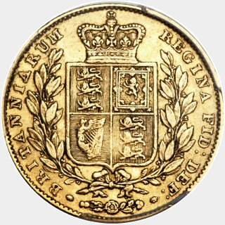 1843 Roman 1 Full Sovereign reverse