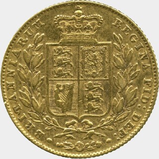1847 Roman 1 Full Sovereign reverse