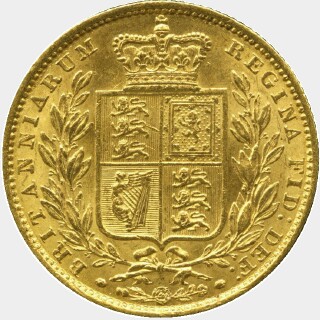 1849 Roman 1 Full Sovereign reverse