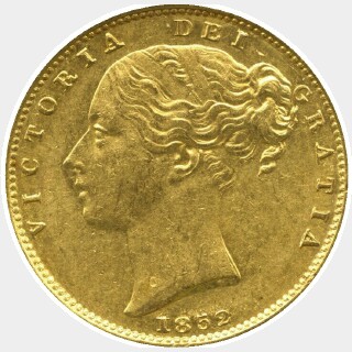 1852 Roman 1 Full Sovereign obverse