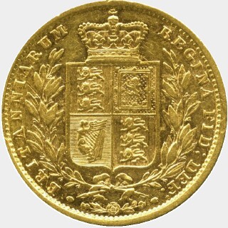 1855 Roman 1 Full Sovereign reverse