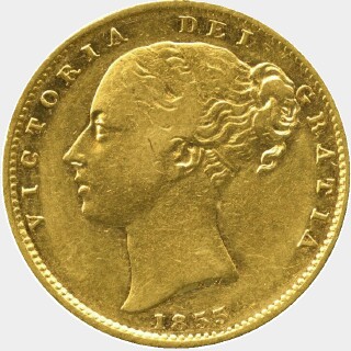1855 Roman 1 Full Sovereign obverse