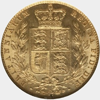 1856 Large Date Full Sovereign reverse