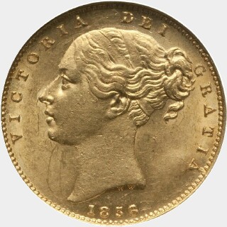 1856 Large Date Full Sovereign obverse