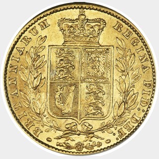 1859 Ansell Full Sovereign reverse