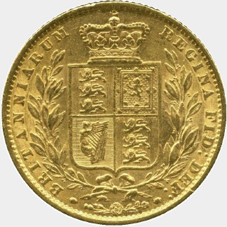 1860 Unbarred A Full Sovereign reverse